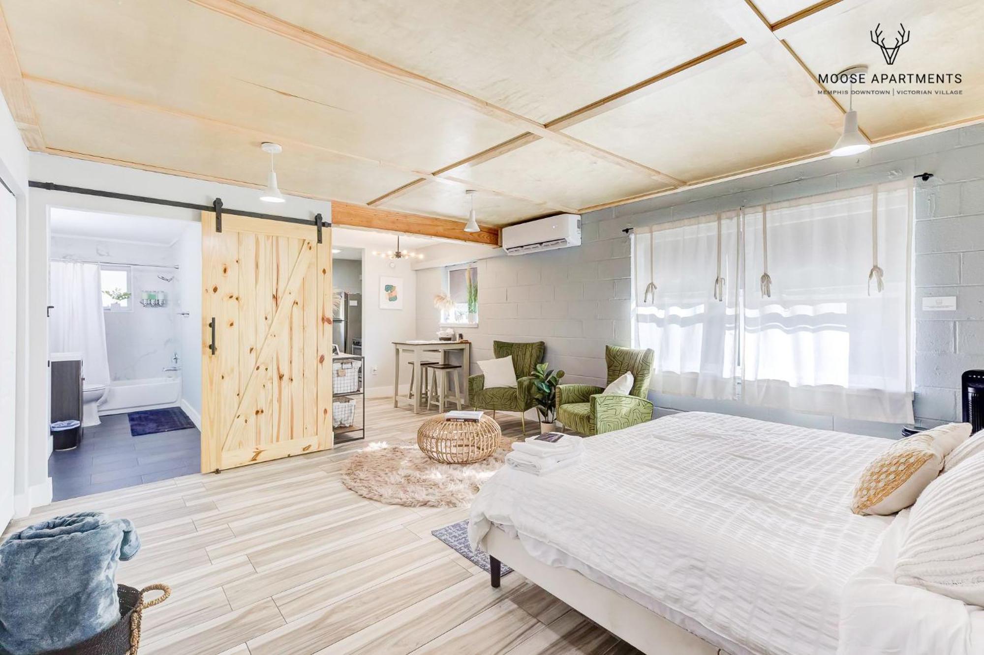 The Moose #6 - Modern Luxe Studio With Free Parking & King Bed Memphis Eksteriør bilde