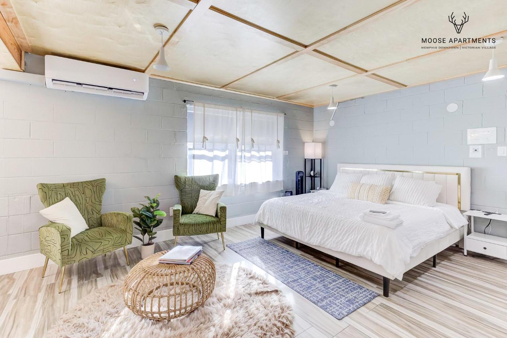 The Moose #6 - Modern Luxe Studio With Free Parking & King Bed Memphis Eksteriør bilde
